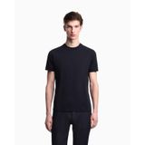 Erkek Regular Fit Mikro Kartal Desenli Yuvarlak Yakalı Kısa Kollu Lacivert T-Shirt EM004522 AF10762-FB469