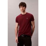 Erkek Regular Fit Monogram Nakışlı T-Shirt - Bordo