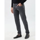 Erkek Regular Fit Normal Bel Düz Paça Pamuklu Esnek Denim Gri Jeans 15314160-J08