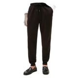 Erkek Regular Fit Normal Bel Lastikli Paçalı Pamuklu Jogger Siyah Eşofman Altı MW0MW37242-BDS