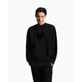 Erkek Regular Fit Pamuklu Bisiklet Yaka Uzun Kollu Siyah Sweatshirt EM005005 AF10013-UC001