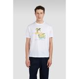 Erkek Regular Fit Pamuklu Desenli Yuvarlak Yaka Kısa Kollu Beyaz T-Shirt 25411067-010