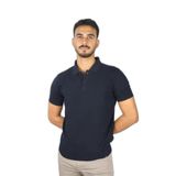 Erkek Regular Fit Pamuklu Kısa Kollu Mavi Polo Yaka T-Shirt 23411612-013