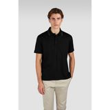 Erkek Regular Fit Pamuklu Kısa Kollu Siyah-Gümüş Polo Yaka T-Shirt 15311724-11D