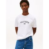 Erkek Regular Fit Pamuklu Logo Baskılı Pamuklu Yuvarlak Yakalı Kısa Kollu Beyaz T-Shirt MW0MW39357-YBR
