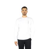 Erkek Regular Fit Pamuklu Logo Baskılı Yuvarlak Yaka Uzun Kollu Beyaz Sweatshirt 15311862-010
