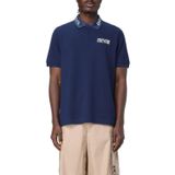 Erkek Regular Fit Pamuklu Yakası Logo Detaylı Kısa Kollu Lacivert Polo Yaka T-Shirt 78GAGT05CJ01T-283
