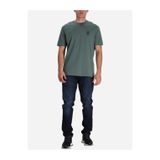 Erkek Regular Fit Pamuklu Yuvarlak Yaka EA Logolu Kısa Kollu Yeşil T-Shirt EM001068 AF12926-U9083