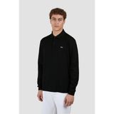 Erkek Regular Fit Polo Yaka Pamuklu Uzun Kollu Siyah Polo Yaka T-Shirt C0P1229-011