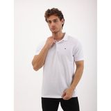 Erkek Regular Fit Polo Yaka Waffle Basic Tişört - Beyaz - M