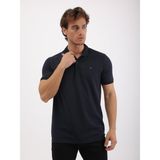 Erkek Regular Fit Polo Yaka Waffle Basic Tişört - Lacivert