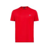 Erkek Regular Fit Ribanalı Yakalı Metalik Logo Detaylı Pamuklu Kısa Kollu Kırmızı T-Shirt 99311005A-577