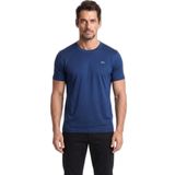 Erkek Regular Fit Ribanalı Yakalı Metalik Logo Detaylı Pamuklu Kısa Kollu Mavi T-Shirt 99311005-342