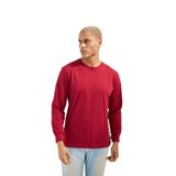 Erkek Regular Fit Uzun Kol Bordo T-Shirt C3T1N5 BORDO XL
