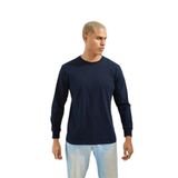 Erkek Regular Fit Uzun Kol Lacivert T-Shirt C3T1N5 LACİVERT XL