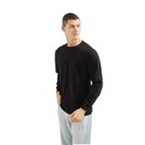 Erkek Regular Fit Uzun Kol Siyah T-Shirt C3T1N5 SİYAH M