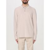 Erkek Regular Fit Uzun Kollu Yakası Desenli Bej Polo Yaka T-Shirt 50531352-275