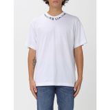 Erkek Regular Fit Yakası Logo Detaylı Pamuklu Kısa Kollu Beyaz T-Shirt 79GAHP03CJ01P-003
