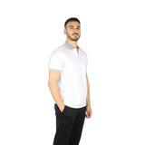 Erkek Regular Fit Yakası ve Kolları Şerit Çizgili Pamuklu Kısa Kollu Beyaz Polo Yaka T-Shirt 25411310-010