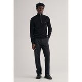 Erkek Regular Fit Yarım Fermuarlı Kazak - Siyah - Black