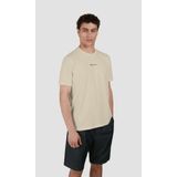 Erkek Regular Fit Yuvarlak Yaka İnce%100 Pamuklu Kısa Kollu Bej T-Shirt 25411060-348
