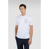 Erkek Regular Fit Yuvarlak Yaka Pamuklu Desenli Kısa Kollu Beyaz T-Shirt 25411075-010