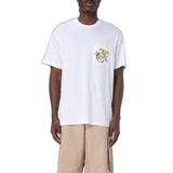 Erkek Regular Fit Yuvarlak Yakalı Cep Detaylı Arkası Grafik Baskılı Kısa Kollu Beyaz-Altın T-Shirt 78GAH6RBJS462-G03