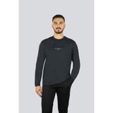 Erkek Regular Fit Yuvarlak Yakalı Kartal Logolu Pamuklu Uzun Kollu Lacivert T-Shirt EM004345 AF10761-UB118