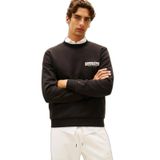 Erkek Regular Fit Yuvarlak Yakalı Logo Baskılı Uzun Kollu Siyah Sweatshirt MW0MW41433-BDS