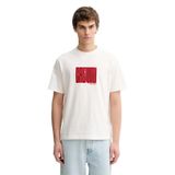 Erkek Regular Fit Yuvarlak Yakalı Logo Desenli Kısa Kollu Beyaz T-Shirt LV04RE832G-YBH
