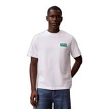 Erkek Regular Fit Yuvarlak Yakalı Logo Etiketli Pamuklu Kısa Kollu Beyaz T-Shirt LV04RF294G-YAF