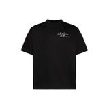 Erkek Regular Fit Yuvarlak Yakalı Logo İmzalı Pamuklu Kısa Kollu Siyah T-Shirt LV04RE828G-UB1