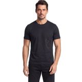 Erkek Regular Fit Yuvarlak Yakalı Logo İşlemeli Pamuklu Kısa Kollu Siyah T-Shirt 26411031-011