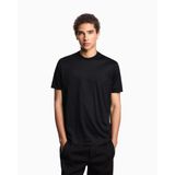 Erkek Regular Fit Yuvarlak Yakalı Logo İşlemeli Pamuklu Kısa Kollu Siyah T-Shirt EM003007 AF18312-UC001