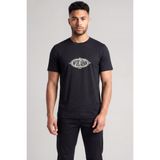 Erkek Regular Fit Yuvarlak Yakalı Logo Tasarımı Kısa Kollu Siyah T-Shirt EM004916 AF13747-UC001