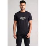 Erkek Regular Fit Yuvarlak Yakalı Logo Tasarımı Kısa Kollu Siyah T-Shirt EM004916 AF13747-UC001