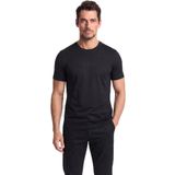 Erkek Regular Fit Yuvarlak Yakalı Pamuklu Logo İşlemeli Kısa Kollu Siyah T-Shirt 26411049-011