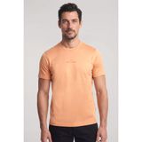 Erkek Regular Fit Yuvarlak Yakalı Pamuklu Logo İşlemeli Kısa Kollu Turuncu T-Shirt 26411049-231