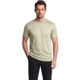 Erkek Regular Fit Yuvarlak Yakalı Pamuklu Logo İşlemeli Kısa Kollu Yeşil T-Shirt 26411049A-722