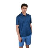 Erkek Regular Fit%100 Organik Pamuklu Desenli Kısa Kollu Lacivert Polo Yaka T-Shirt 25411278A-264