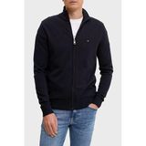 Erkek Regular Fit%100 Pamuklu Fermuarlı Dik Yaka Uzun Kollu Lacivert Hırka MW0MW36517-DW5