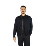 Erkek Regular Fit%100 Yün Dik Yaka Uzun Kollu Lacivert Hırka 15311203-050