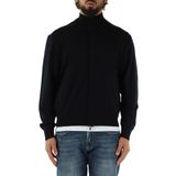 Erkek Regular Fit%100 Yün Dik Yaka Uzun Kollu Lacivert Hırka 15311203-050