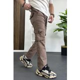 Erkek Regular Kargo Cepli Pantolon Kahverengi Edw232