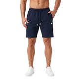 Erkek Regular Yüksek Baskılı İnce Yazlık Spor Şortu (Lacivert, 2XL)
