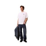 Erkek Renkli Calvin Yazı Desen Kısa Kol Regular Fit Beyaz T-Shirt LV04RC808G-YAA