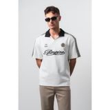 Erkek Respire Retro Forma T-Shirt Ekru