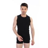 Erkek Ribana Kolsuz Spor Siyah Atlet 920