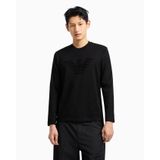Erkek Saf Pamuk İçerikli Logo Kabartmalı Yuvarlak Yaka Uzun Kollu Normal Kalıp Siyah1 Sweatshirt 8N1TD7 1JGYZ-0022