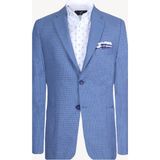 Erkek Saks Mavisi Desenli Klasik Spor Ceket - 50 / 6 - 6 Drop